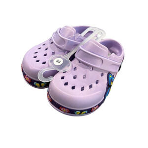 Purple Clogs Cartoon Print Size 11 12 Slip On Non Slip Shoes